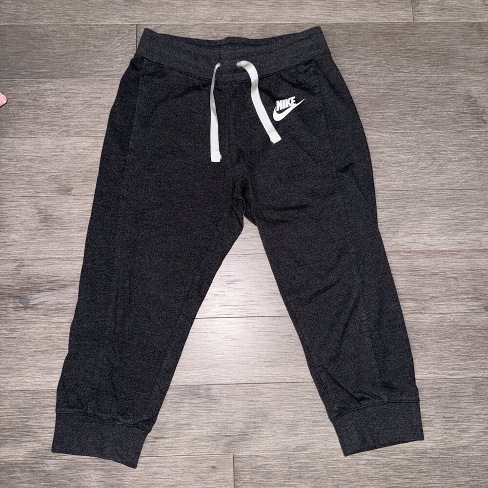 Nike Women's Vintage Gym Capri Sweatpants with White Drawstrings